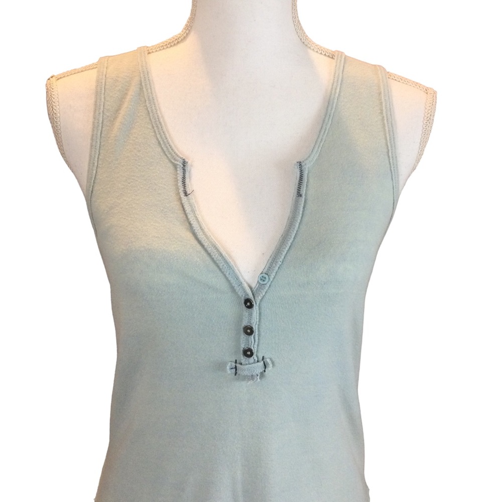 Free People We The Free Shake It Up Light Blue Tank Tee Size Medium - Picture 4 of 13